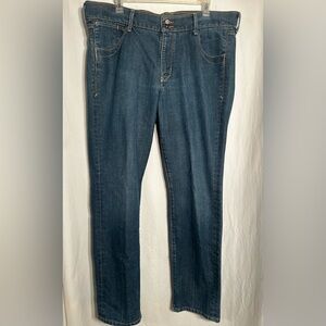 WOMENS 16 WAIST 38 OLD NAVY HIGH RISE DENIM BLUE JEANS BACK ANKLE ZIPPERS